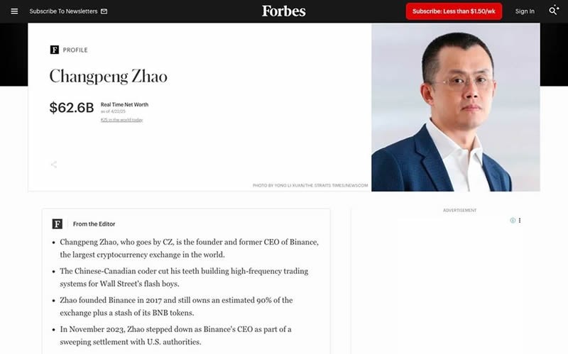 赵长鹏是谁?CZ拥有多少BNB?赵长鹏 (CZ) 完整人物介绍